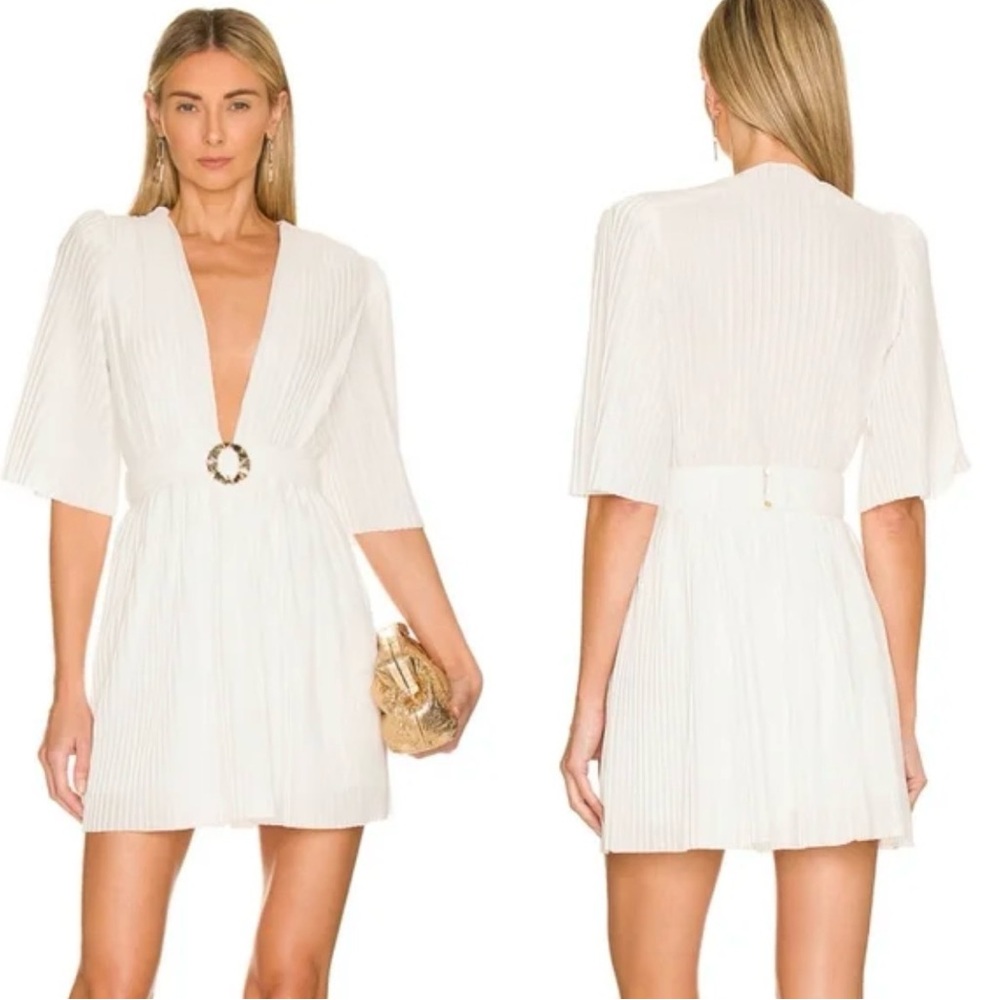 Sabina Musayev Primrose White Belted Dress